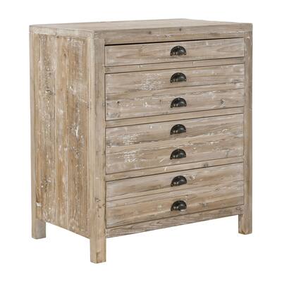 Avignon Small Reclaimed Elm 4-Drawer Apothecary Chest