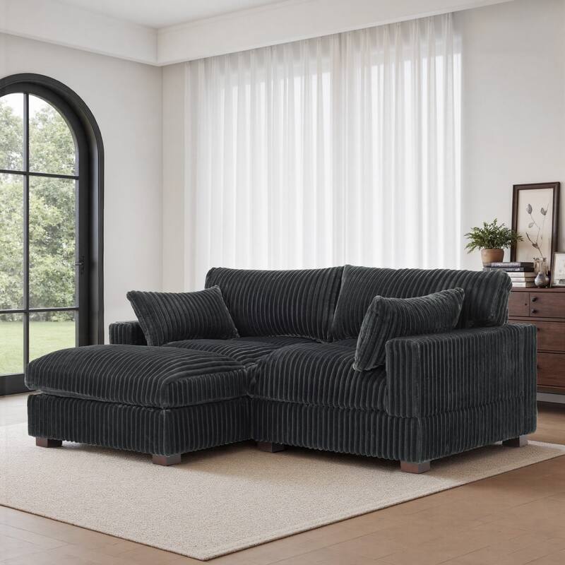 Oversized Plush Modular Sectional Sofa Set L Shaped Couch