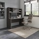 preview thumbnail 31 of 38, Echo 60W Credenza Desk with Hutch from Office by kathy ireland® Grey/Black