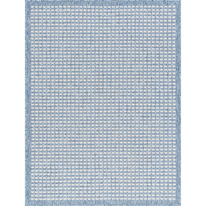 Dennis Coastal Windowpane Indoor/Outdoor Area Rug