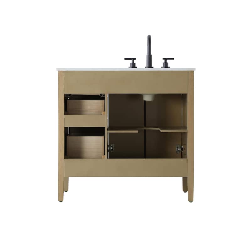 Elegant Lighting VF29636 Blakely 36" Free Standing Single Basin Vanity