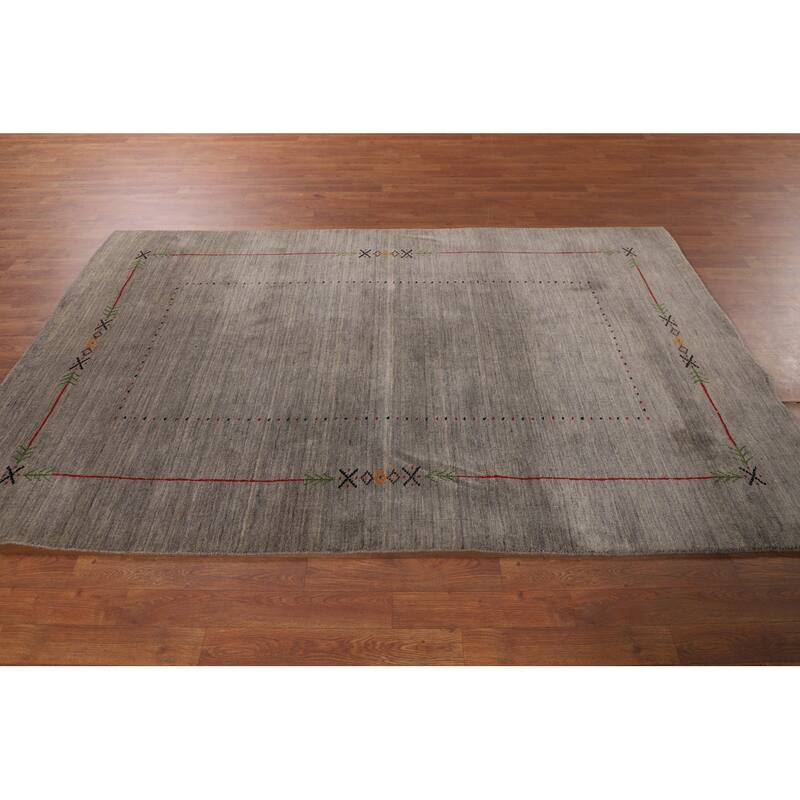 Gabbeh Oriental Area Rug Hand-Knotted Bedroom Wool Carpet - 5'0"x 7'11"