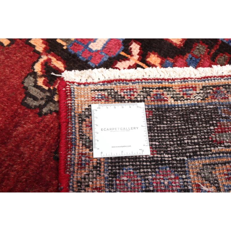 ECARPETGALLERY Hand-knotted Anatolian Vintage Dark Red Wool Rug - 3'7 x 10'1