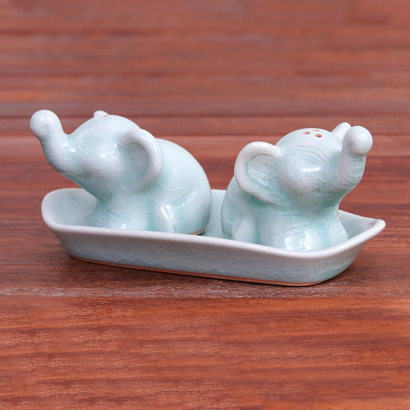 Novica Handmade Ceramic Salt Pepper Set (3 Pieces)