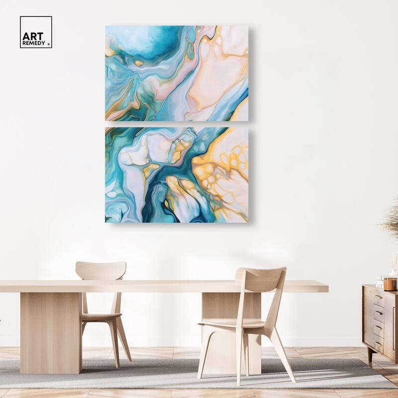 Visions Pastel III Canvas Set of 2 by Art Remedy, Gallery Wrapped