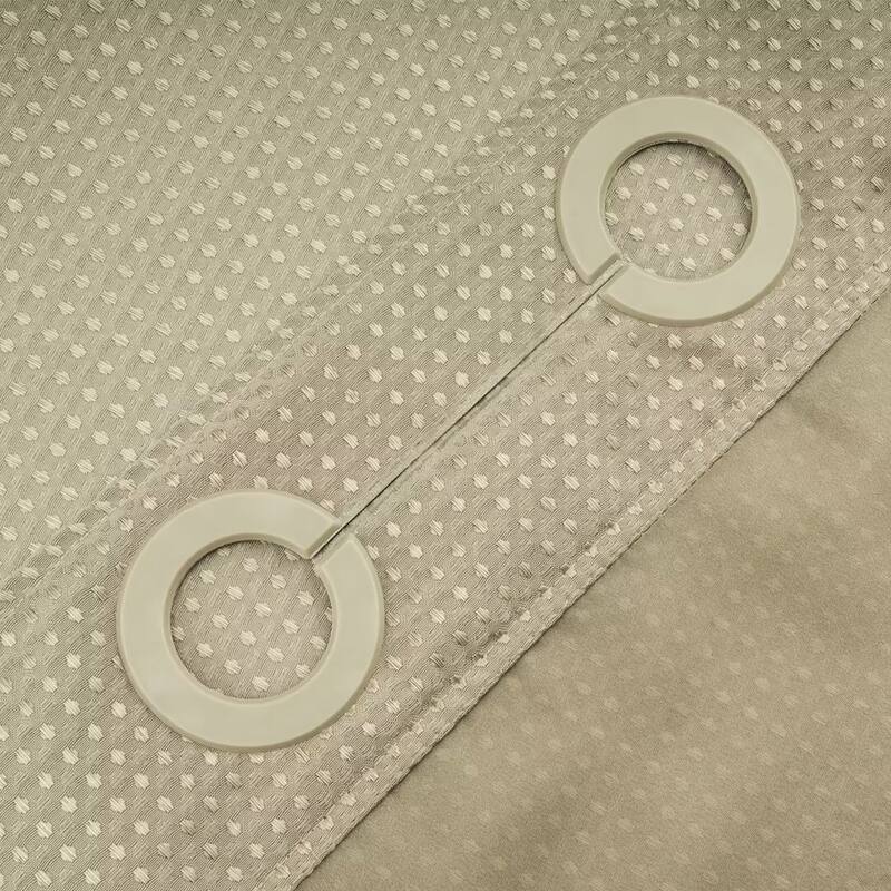 No Hook Waffle Weave Shower Curtain with Snap-in Liner