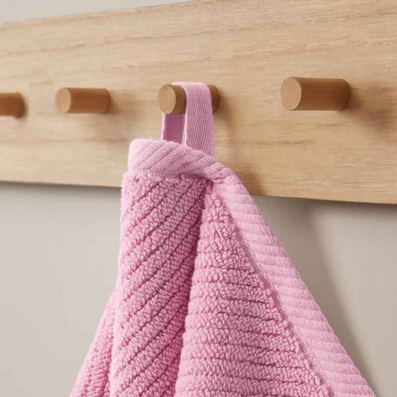 Madison Park Diagonal Ribbed Cotton Quick Dry Towel Set