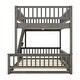 preview thumbnail 15 of 24, Full XL over Queen Wood Bunk Bed with Ladder and Guardrails