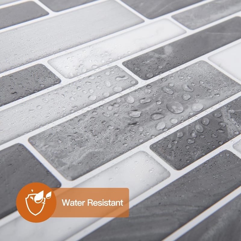 Art3d 11.8"×11.8" Vinyl Peel and Stick Backsplash Tile, 10-Pack - 11.8 inch × 11.8 inch