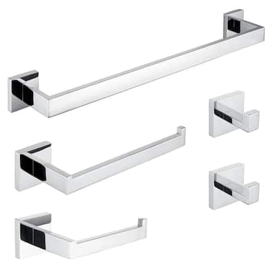 ANZZI 5-Piece Chrome Bathroom Accessories Set