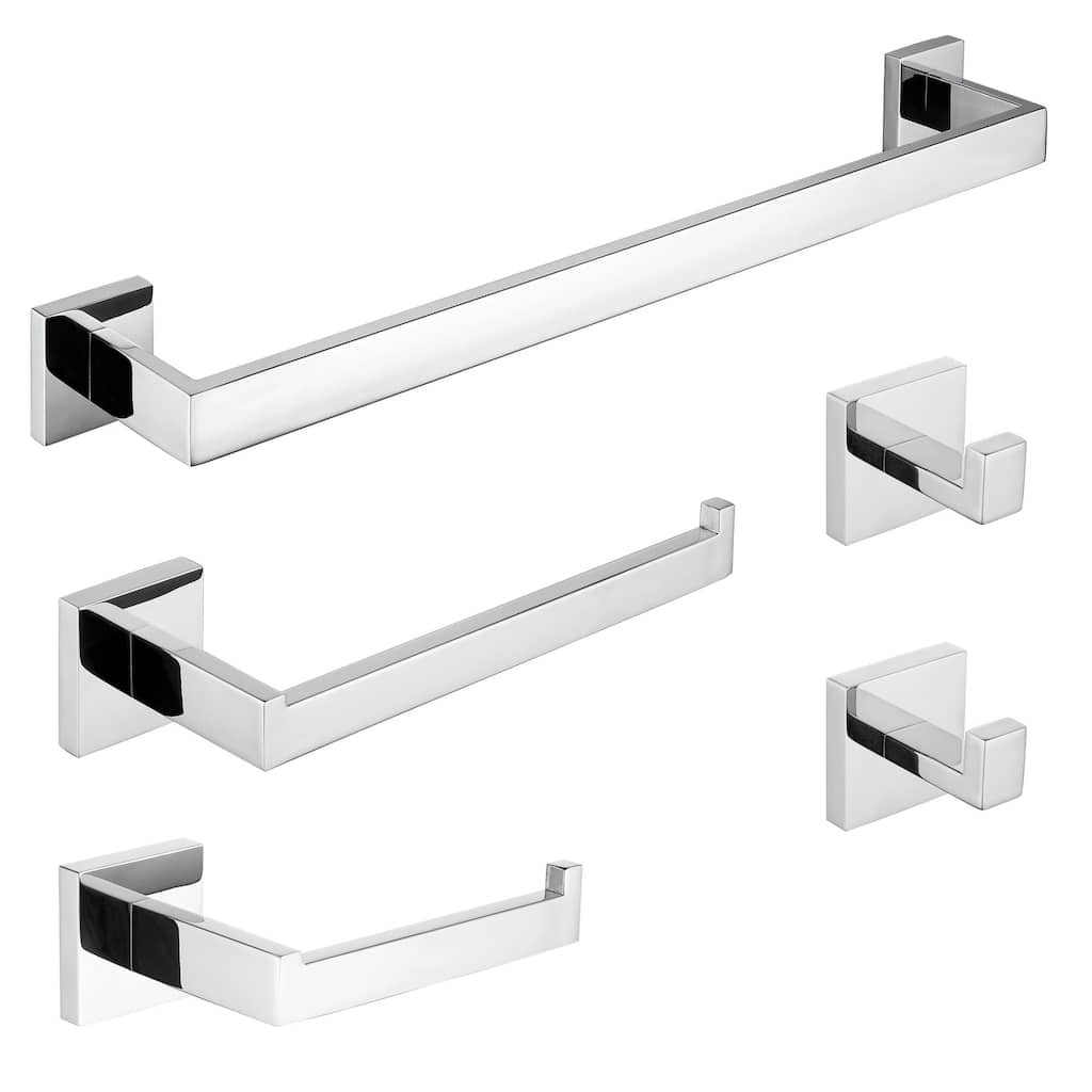 ANZZI 5-Piece Chrome Bathroom Accessories Set