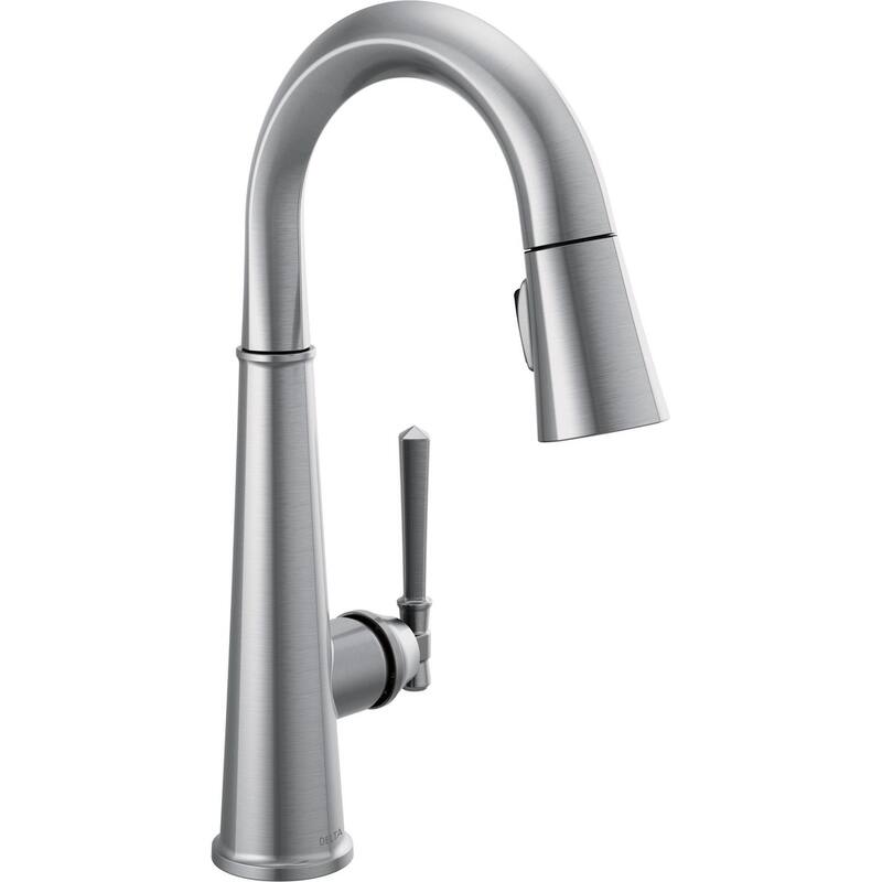 Delta Emmeline 1.8 GPM Single Hole Pull Down Bar/Prep Faucet with