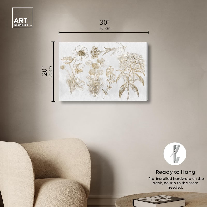 Floral Selection Canvas by Art Remedy, Gallery Wrapped