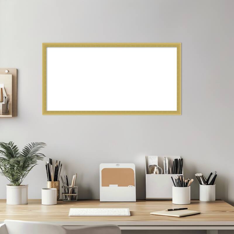 Amanti Art Svelte Clay Grey Framed Dry Erase Magnetic Board