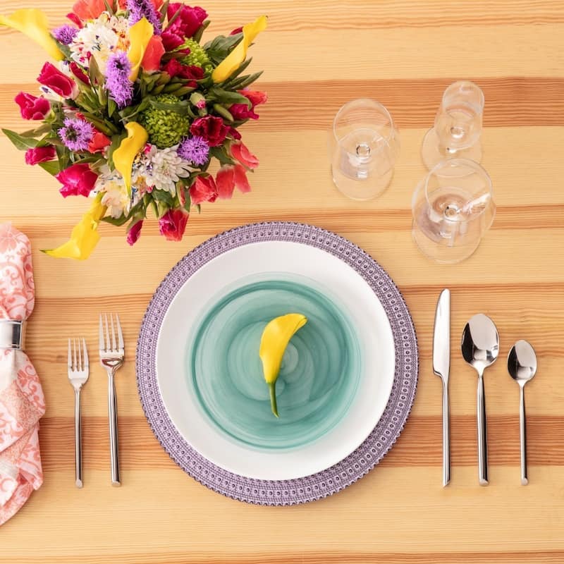 Fortessa Capri 18/10 Stainless Steel, 5PC Flatware Set (Service for 1), Silver