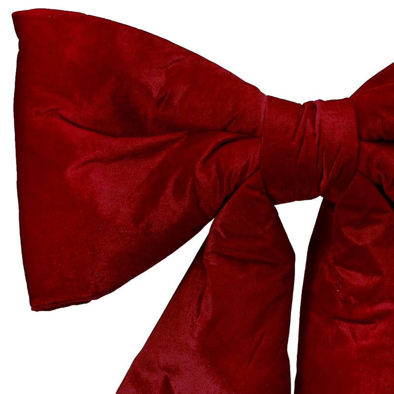 36" Wired Outdoor Padded Velvet Bow UV resistant