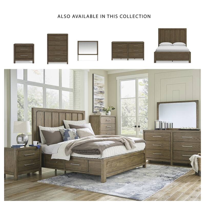 Signature Design by Ashley Cabalynn Brown Panel Bed with Storage