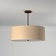 preview thumbnail 8 of 11, EVOLV Textile Classic 24-inch Dark Bronze Drum Pendant Cream