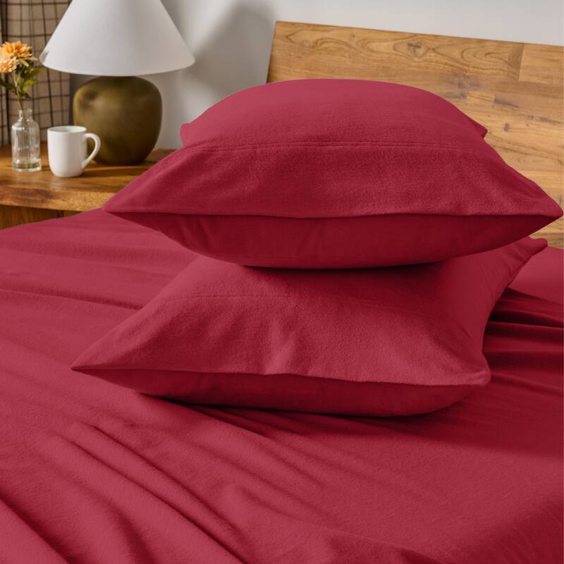 Bare Home Cotton Flannel Pillowcases (Set of 2)