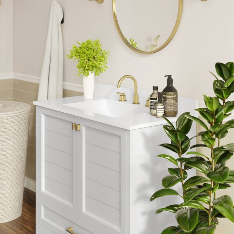 Bathroom Vanity with Undermount Sink, Cabinet, and Drawer