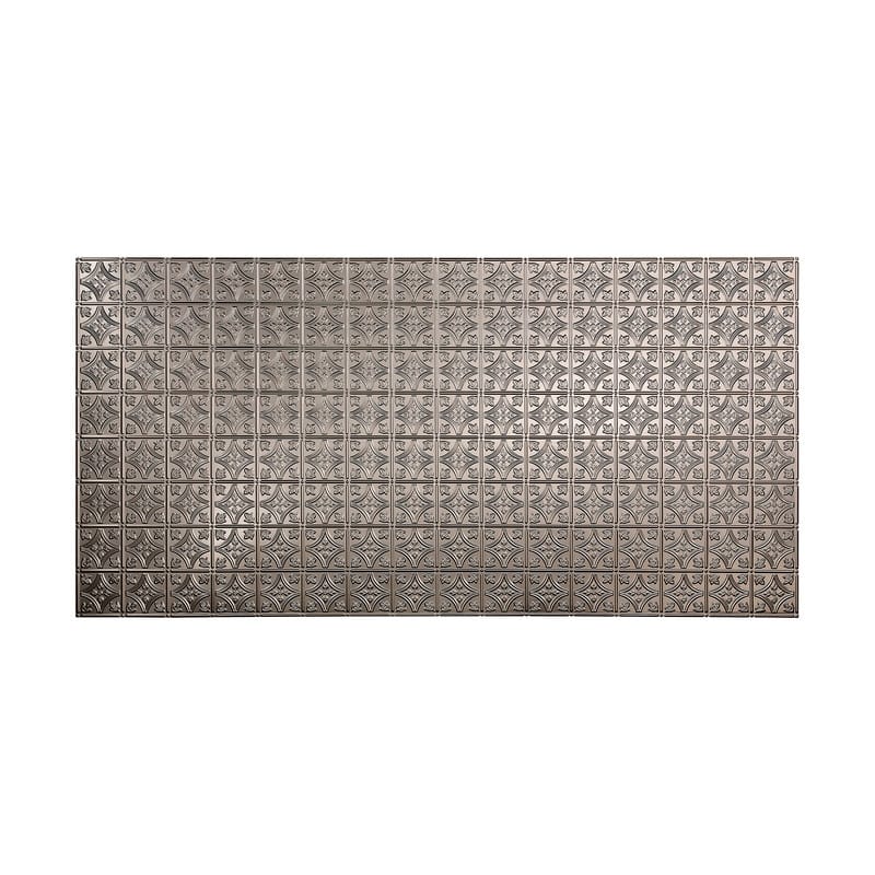 FASÄDE Traditional 1 4-foot x 8-foot PVC Wall Panel in Brushed Nickel - 4 x 8