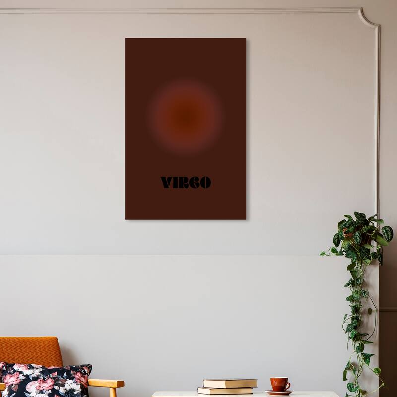 Wynwood Studio Canvas Spiritual and Religious Aura Virgo Brown and Dark Brown Modern & Contemporary Wall Art Canvas Print - 30 x 20