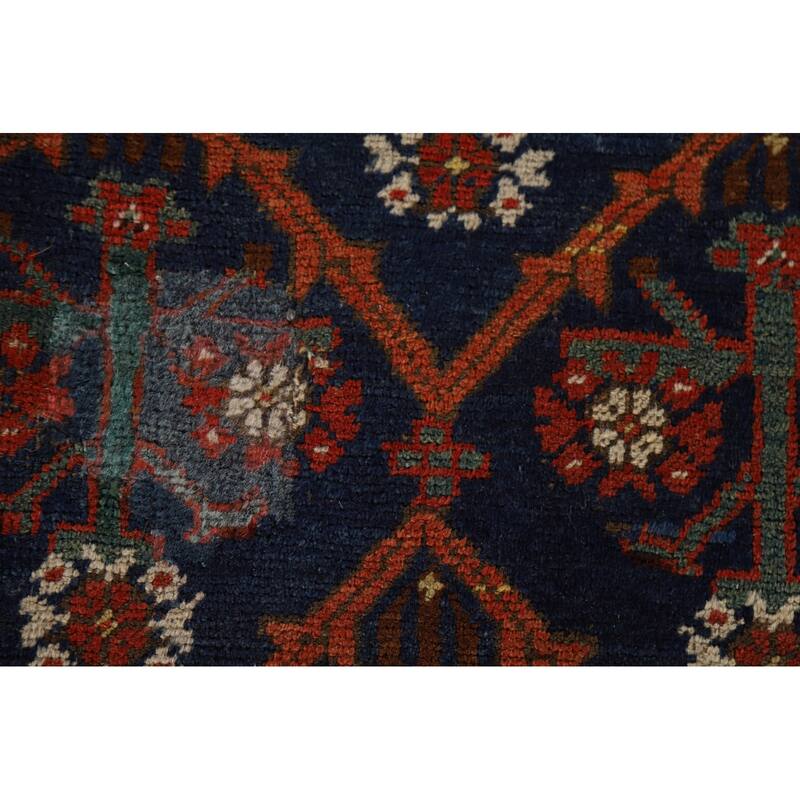 Antique Heriz Bakhshayesh Persian Runner Rug Handmade Wool Carpet - 3'5"x 13'2"