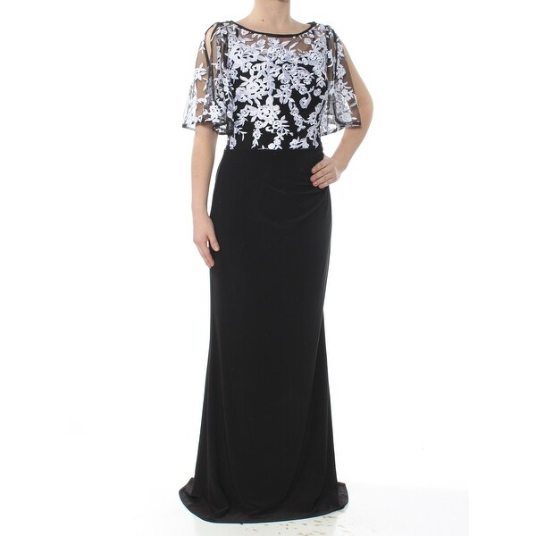 shop ralph lauren womens black lace overlay gown