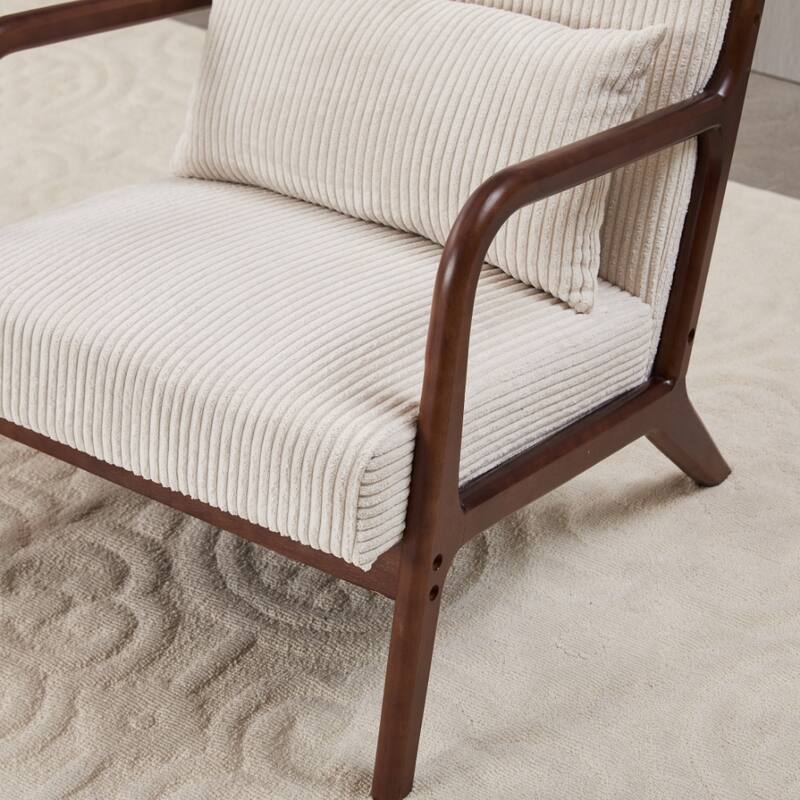 Mid-Century Modern Accent Chair & Coffee Table Set, Vintage Luxury Style, Leisure Chair & coffee table