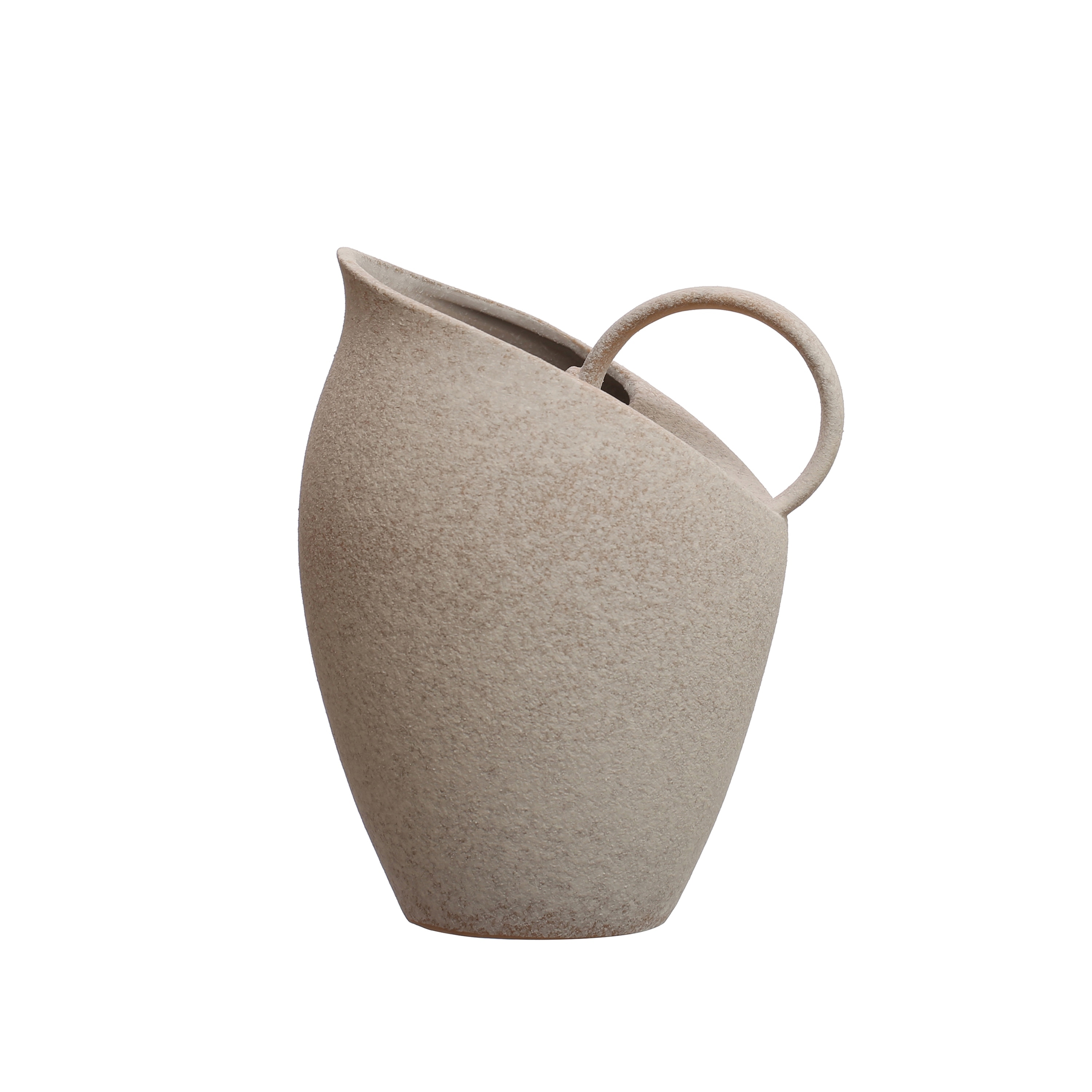 Textured Stoneware Pitcher in Reactive Glaze