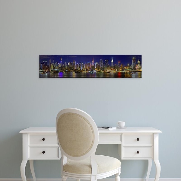 Easy Art Prints Panoramic Images's 'View of Manhattan skyline, New York City, New York State, USA' Premium Canvas Art