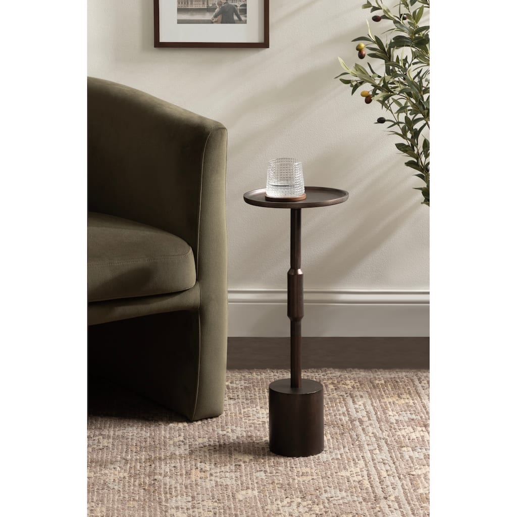 Kate and Laurel Truxton Pedestal Metal Table