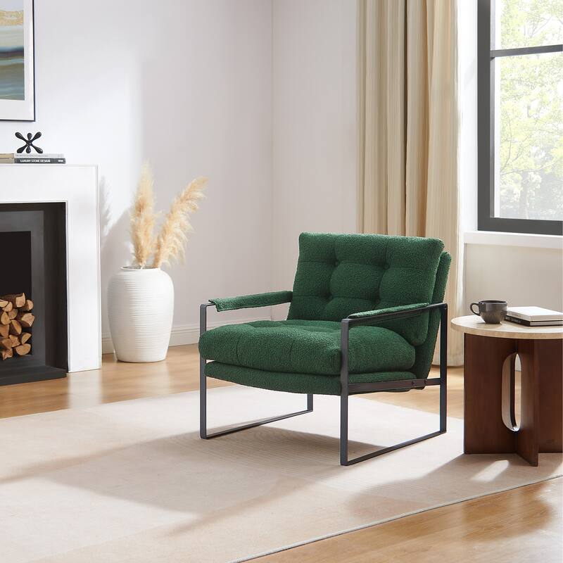 Art Leon Mid-Century Modern Tufted Accent Chair