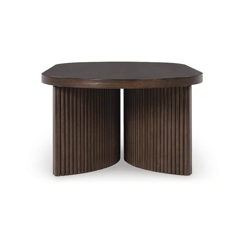 Signature Design by Ashley Korestone Dark Brown Coffee Table - 52"W x 28"D x 17"H