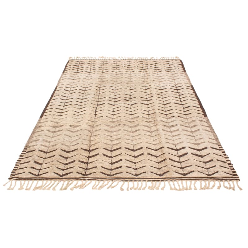 ECARPETGALLERY Hand-knotted Tangier Ivory Wool Rug - 8'4 x 12'0
