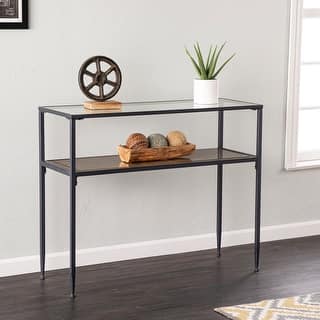 SEI Furniture Blakeston Glass-Top Entryway Table