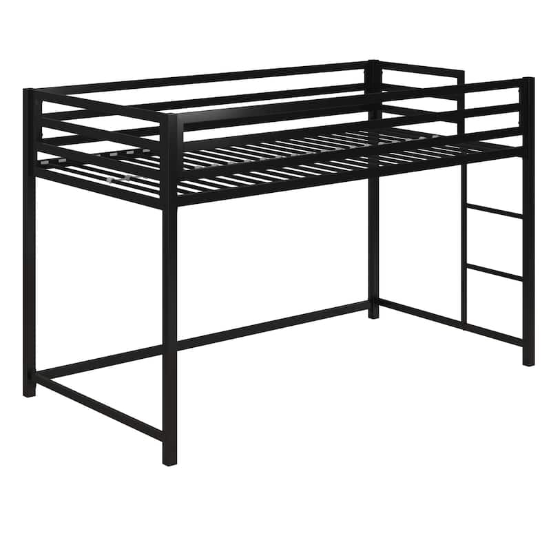 Avenue Greene Macie Twin Metal Junior Loft Bed - Black - Twin