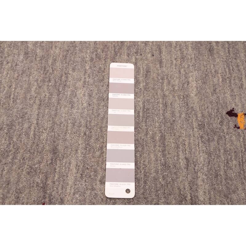 ECARPETGALLERY Hand Loomed Kashkuli Gabbeh Grey Wool Rug - 5'0 x 7'10