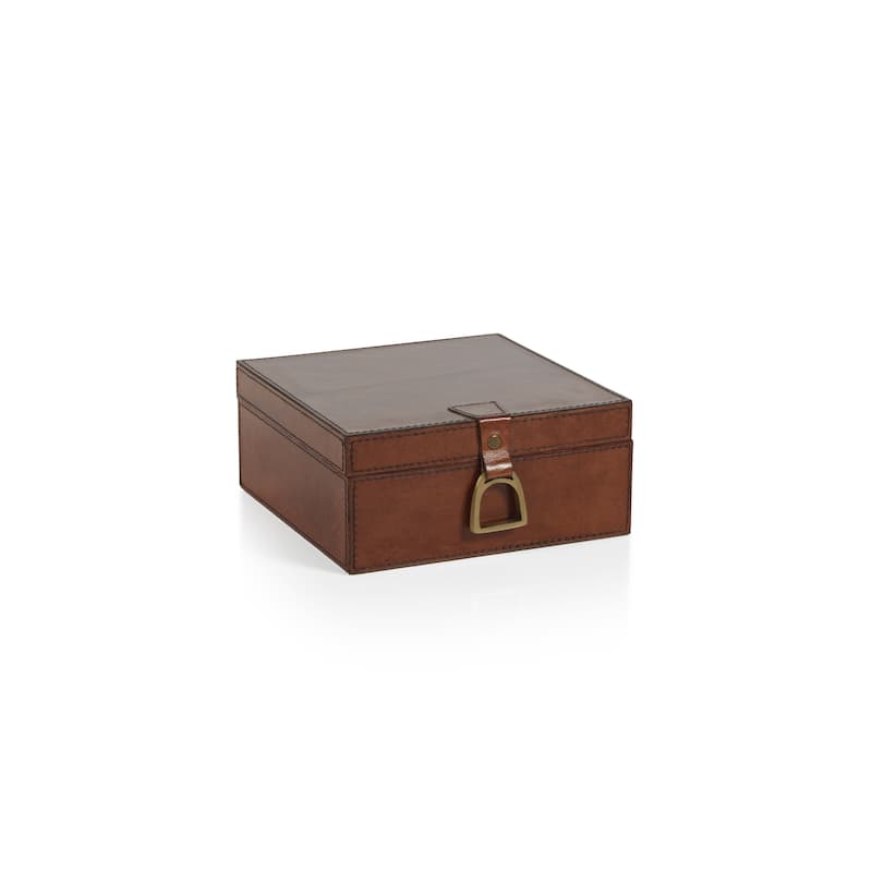 Chadwell Square Leather Decorative Box