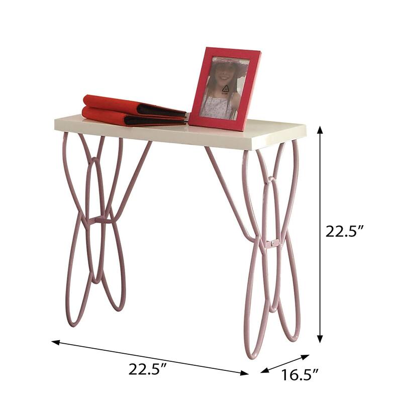 Pricessa White and Light Purple Nightstand