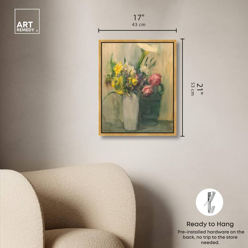 Flowers by Julian Alden Weir Canvas by Art Remedy