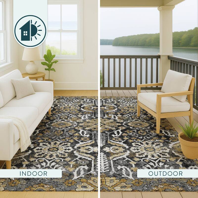 Machine Washable Indoor/ Outdoor Global Firestone Chantille Rug