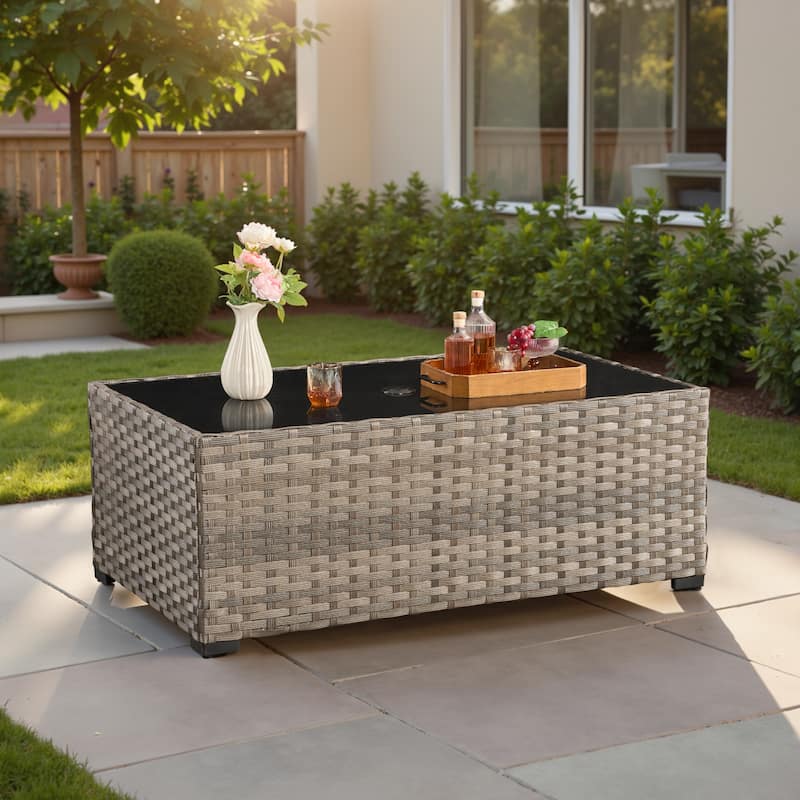 ​​OVIOS Rectangle Umbrella Coffee Table​​