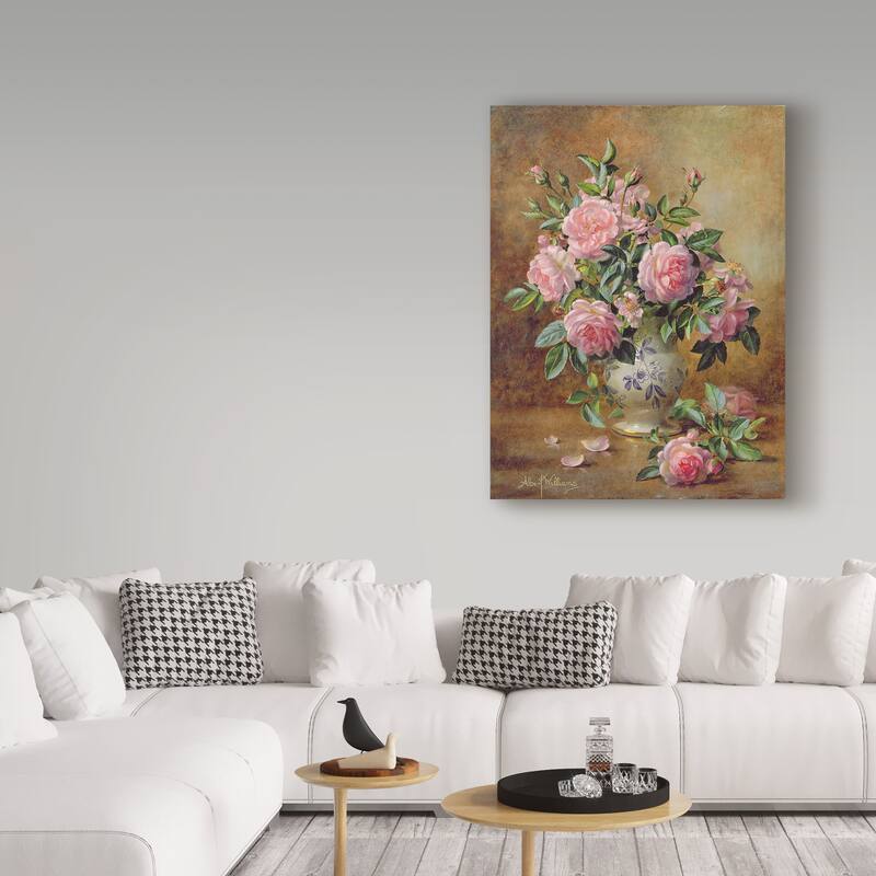 Albert Williams 'A Medley of Pink Roses' Canvas Art