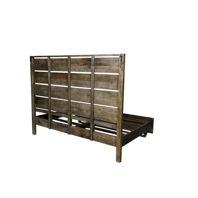 King Panel Bed with Solid Wood Frame