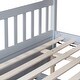 preview thumbnail 15 of 18, Rubber Wood Convertible 2 In 1 Full Over Full Bunk Bed with Twin Size Trundle for Kids and Baby for Bedroom