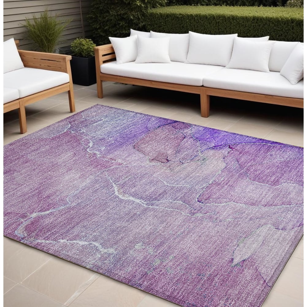 Almisi Artistic Abstract Weather Resistant Classic Meets Modern Outdoor Rug