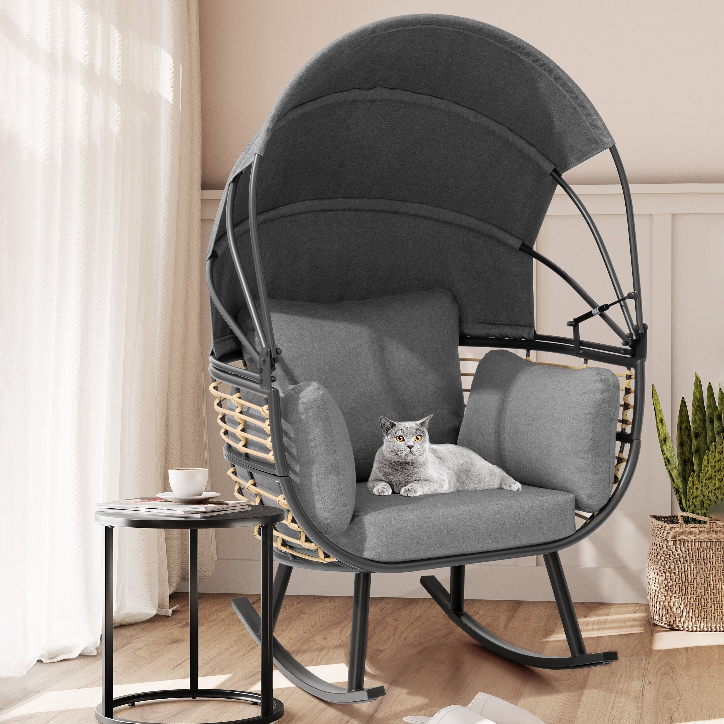 Egg shop chair metal