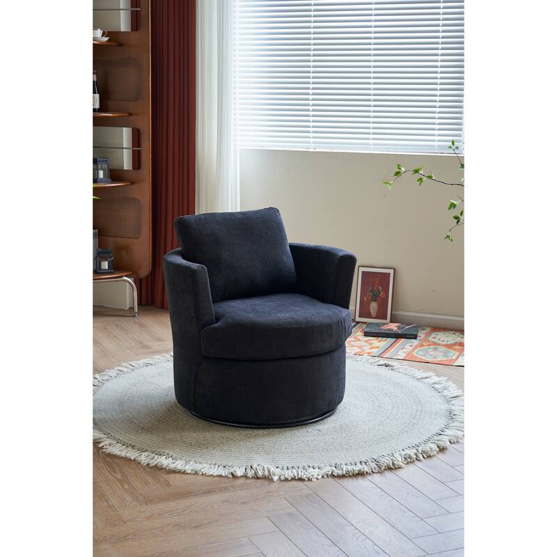 29.5" Polyester Swivel Arm Chair