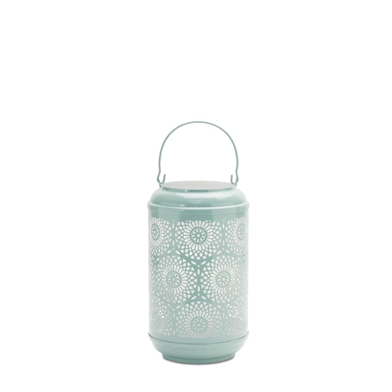 Punched Metal Lantern Candle Holder (Set of 2)